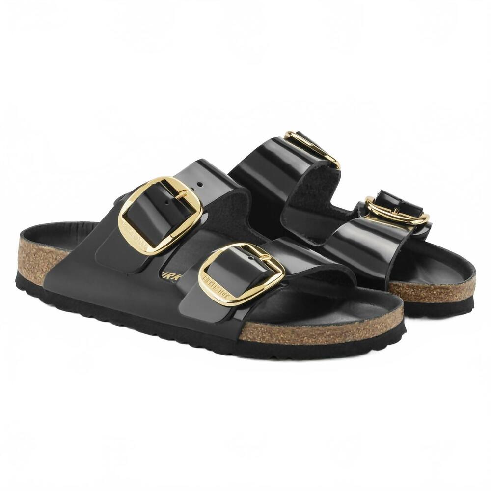 NEW BIRKENSTOCK women's arizona big buckle sandal in black
